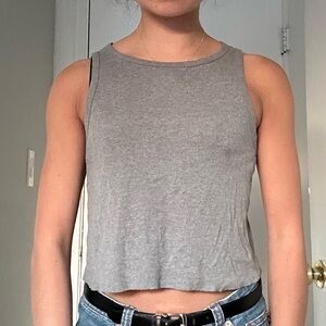 Gray Sleeveless Women's Top